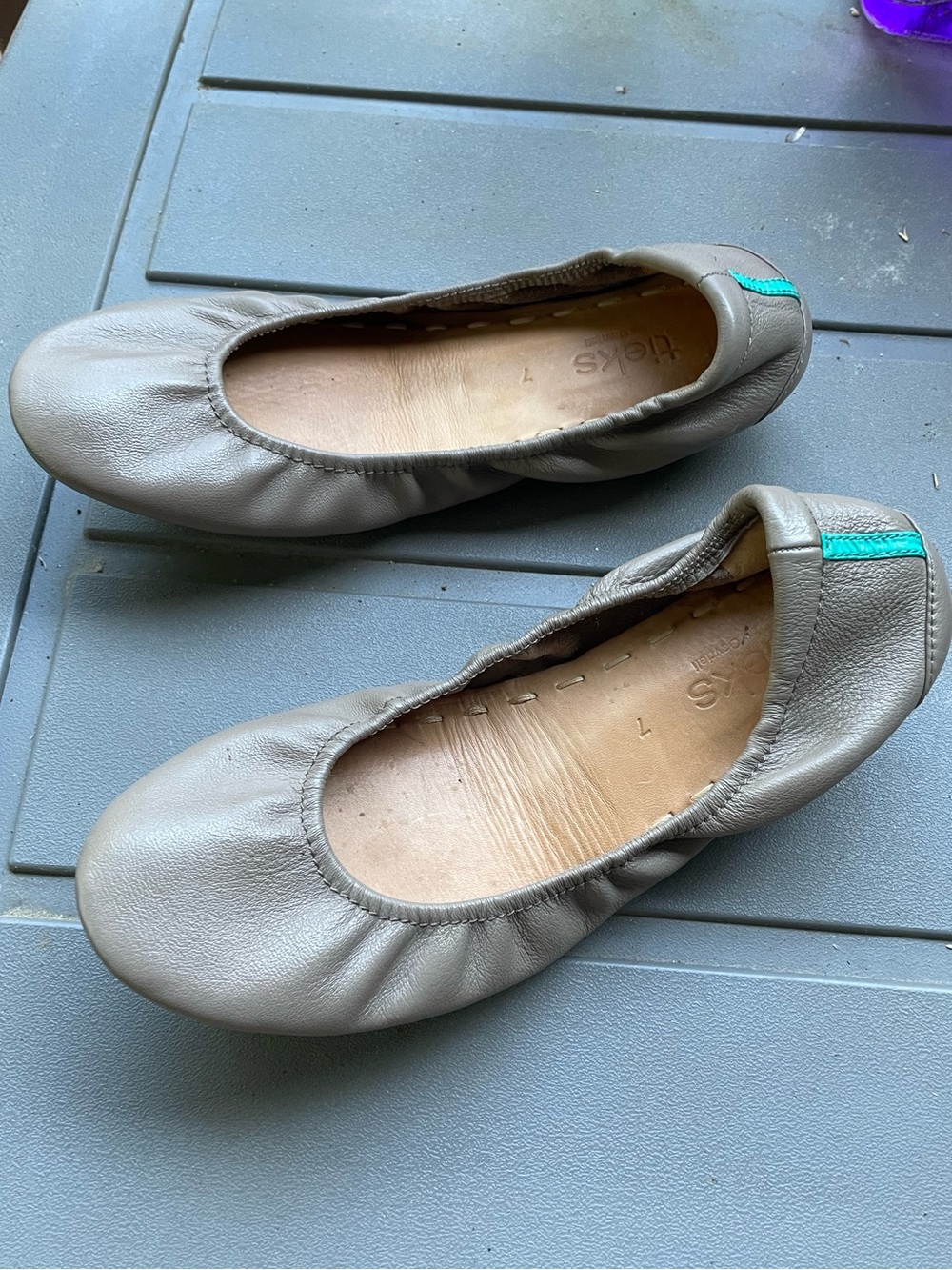 Tieks By Gavrieli Taupe Leather Flats Size 7